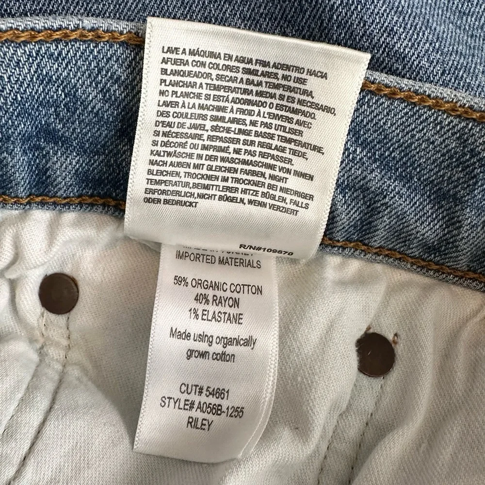 AGOLDE Riley High Rise Crop Distressed Jeans Size 32 - Picture 13 of 15
